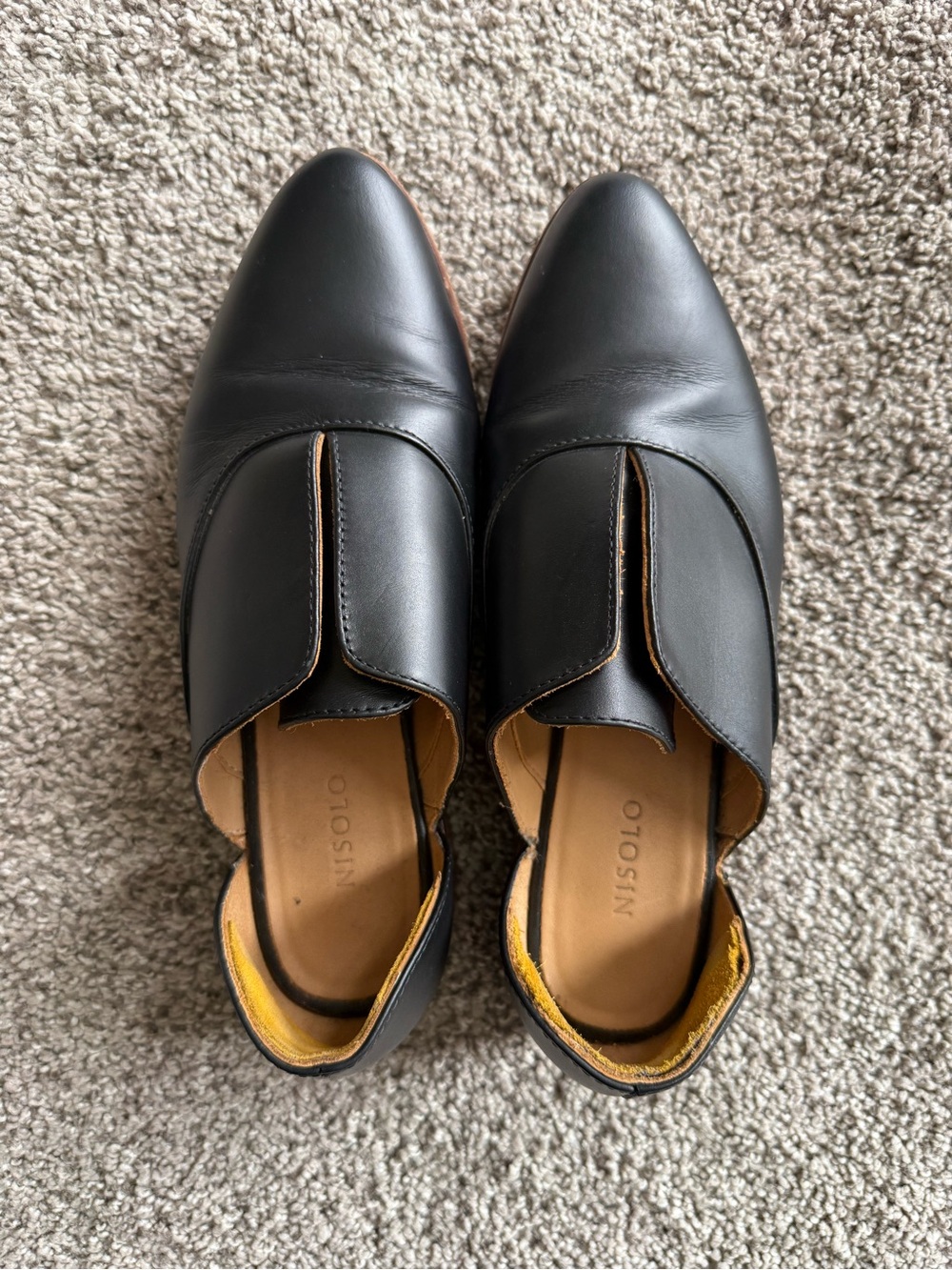 Nisolo Black Leather Emma d'Orsay Oxford 1.0 Women's Size 7
